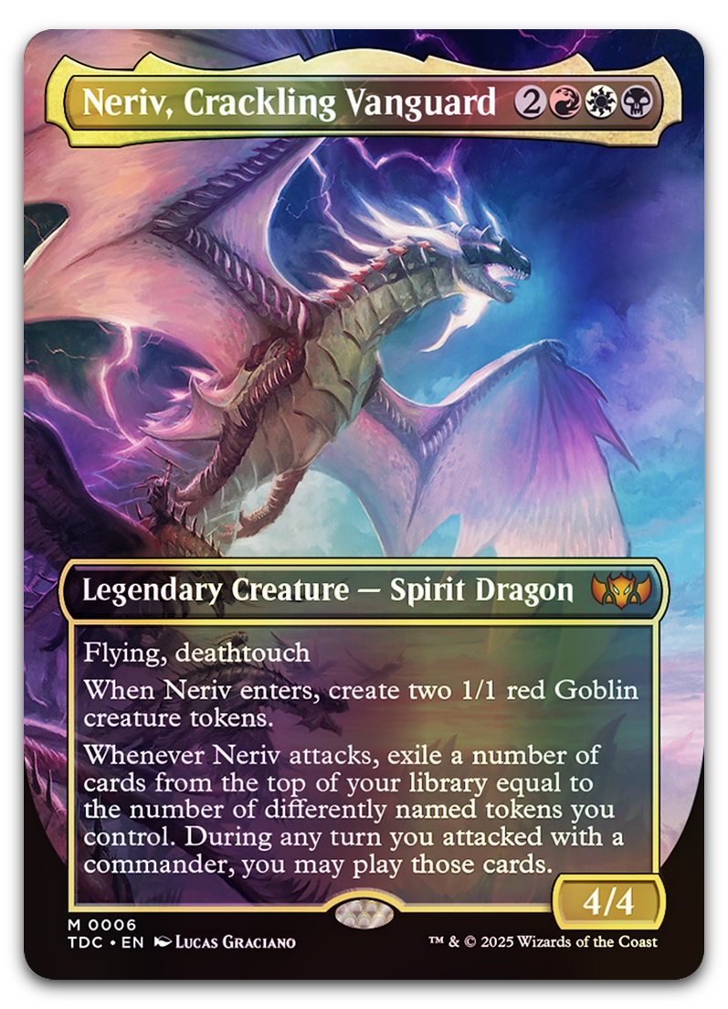 Neriv, Crackling Vanguard (Borderless) (Commander: Tarkir: Dragonstorm)
