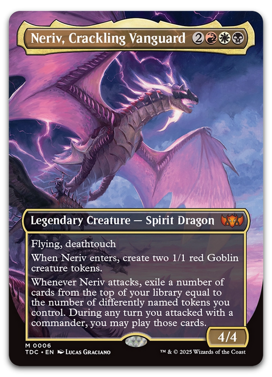 Neriv, Crackling Vanguard (Borderless) (Commander: Tarkir: Dragonstorm)